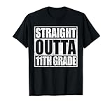 camicia straight outta 11 ° grado graduate boy 2023 laurea maglietta