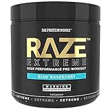 Raze Extreme Pre-Workout Pulver | Blaue Himbeere | Kreatin, Koffein & Beta Alanin | Energy Drink | THE PROTEIN WORKS | 30 Portionen