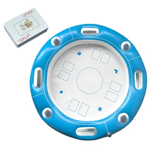 Table de piscine flottante gonflable avec porte-verre pour cartes