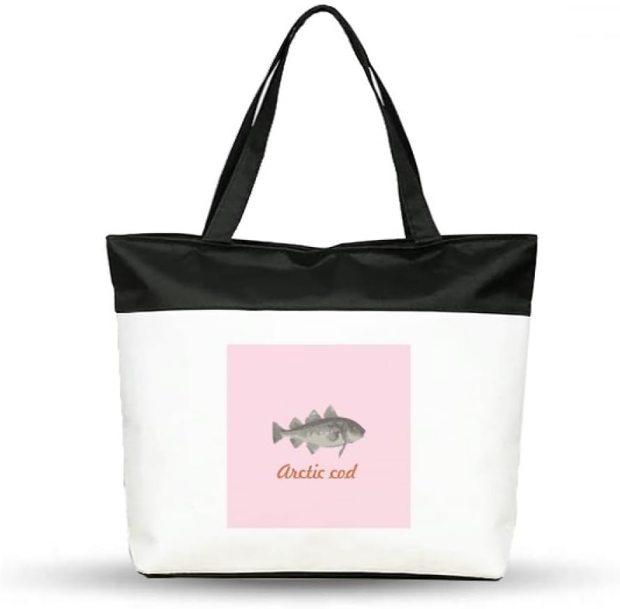 Bowhead Whale Polar Region Cotton Canvas Tote Bag Grocery Shopping