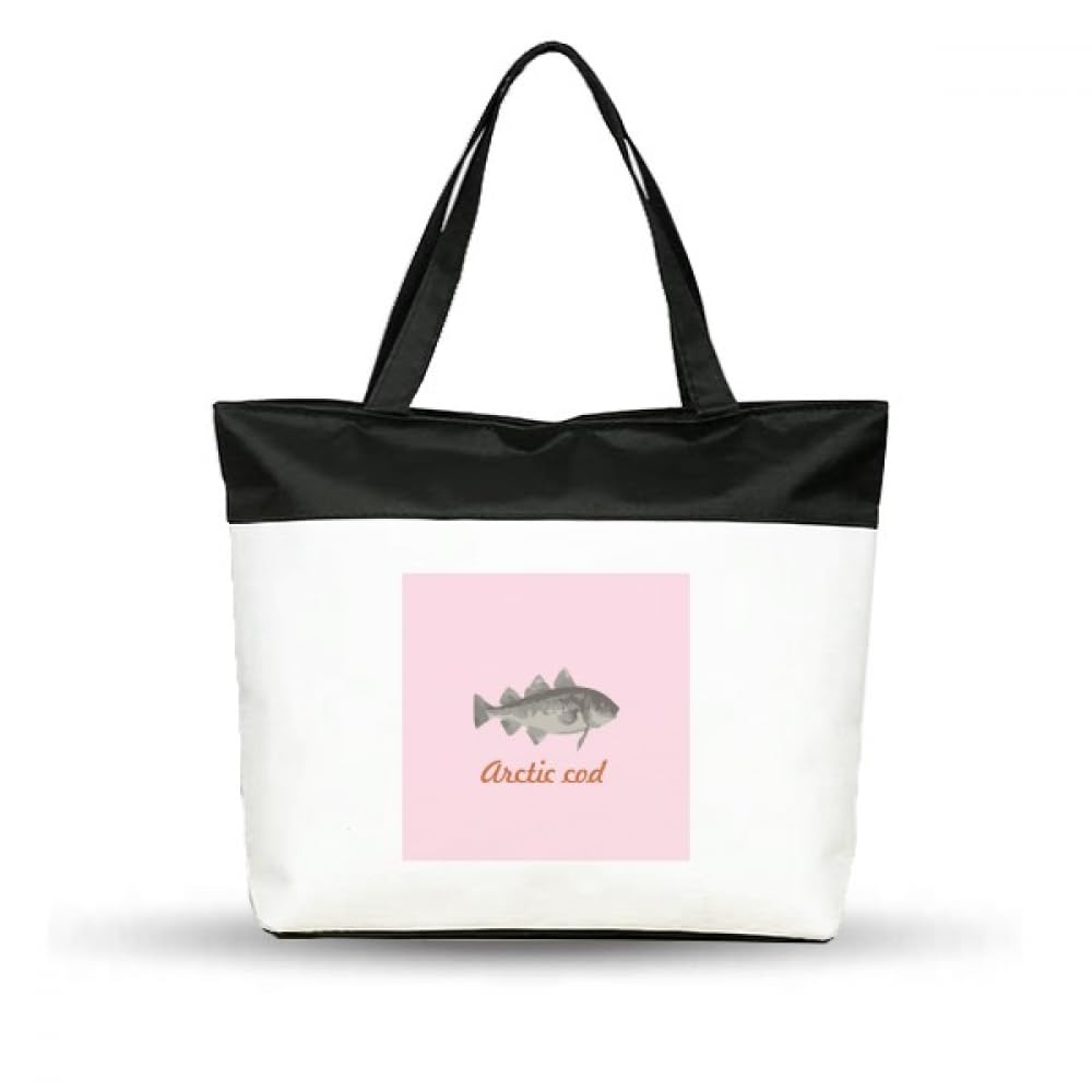 Bowhead Whale Polar Region Cotton Canvas Tote Bag Grocery Shopping