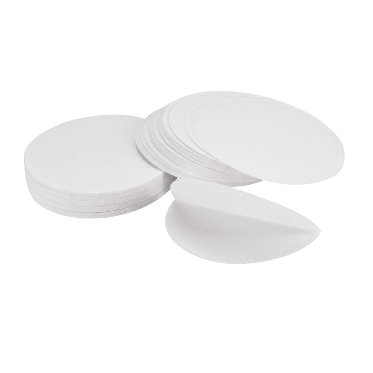 100 Sheets Round Qualitative Filter Paper for Labs Medium Speed Oil Test Discs Standard Grade Cellulose Filters for Chemistry