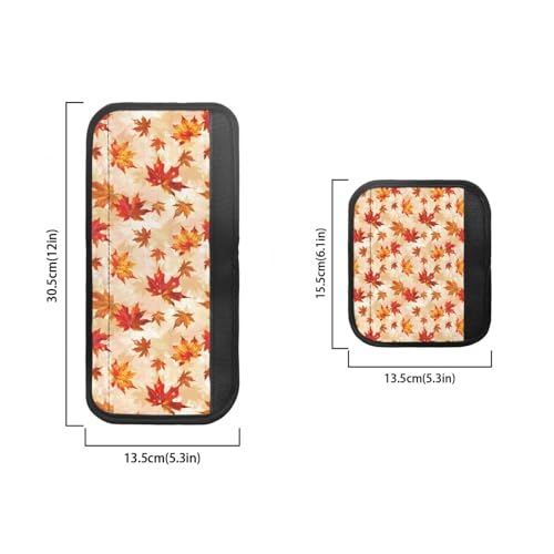 Image of Refrigerator Door Handle Covers Fall Maple Leaf Kitchen Appliance Handle Covers Set of 6 Thanksgiving Decor for Kitchen Fridge Microwave Dishwasher Door Cloth Protector