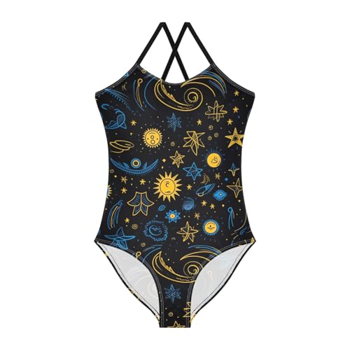 Stars and Moon Sun Girls One Piece Swimsuit Beach Swimwear 20854051