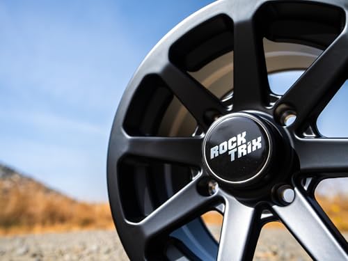 RockTrix RT102 14in ATV Wheel Rim 14x7 Matte Black | 4x137 | 5+2 Offset | Compatible with Bombardier Outlander CanAm Can-Am Can Am Commander Maverick Renegade Kawasaki 4/137-1pc Single - Thumbnail 3