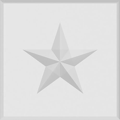 Miniatura 10 de Ekena Millwork ROSP030X030X075SDG08 - Roseta de estrella Sedgwick estándar con borde redondeado, 3 pulgadas de ancho x 3 pulgadas de alto x 34