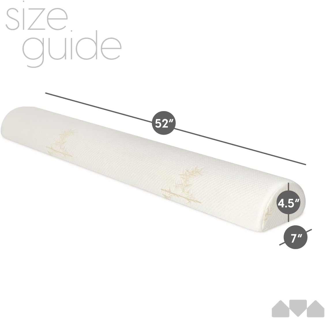 Milliard Bed Bumper (2Pack) Toddler Foam Bed Rail with Bamboo Cover and Non-Slip Bottom