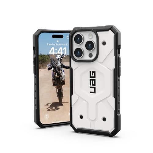 URBAN ARMOR GEAR UAG [Aktualisierte Ver] Kompatibel mit iPhone 15 Pro Hülle 6,1 Zoll Pathfinder Weiß Eingebauter Magnet Kompatibel mit… – Ansicht 1