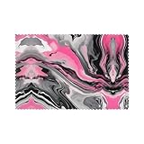 table d'appoint marbre rose Ensemble assorti avec un design spacieux : le lot comprend six sets de table, chacun avec une forme rectangulaire polyvalente mesurant 30 x 45 cm. Cela offre une grande couverture pour les couverts, créant une base organisée et visuellement attrayante pour vos repas