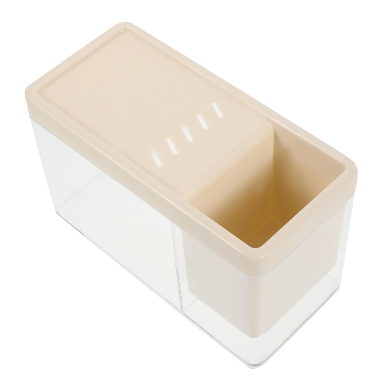 Abaodam Transparent Fish Bowl Dual Use Container for Small Fish and Plants Desktop Aquarium for Home and Dorm Creamy Eye-catching Design