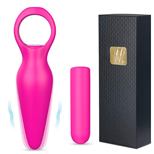 Kissplay,Vîbratóri Massaggiatore Prostatico Vibràtóre con 9 Modalità di Vibrazione, Amal Training Plugs in Silicone,Adulto Massger USB Ricaricabile