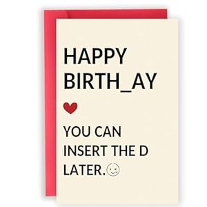 Funny Birthday Gifts for Men Him, Humorous Bady Card for Husband Boyfriend, Adult Men Gifts for Birthday
