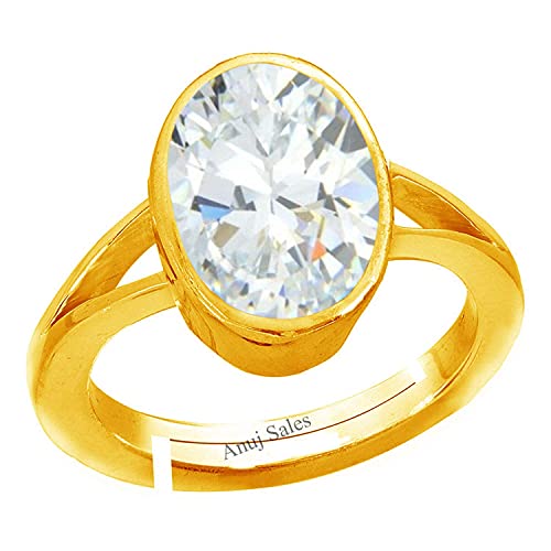 Bague réglable plaquée or et zirconium blanc 13 Ratti idéale pour toutes les occasions