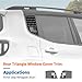 JeCar Quarter Window Decals Trim for 2016-2023 Jeep Renegade - Aluminum Exterior Decoration Accessories, American Flag Pattern