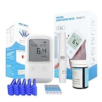 Blood Sugar Monitor Glucose Meter Kits with 25 Test Paper, Lancing Device, 25 Lancets, Rapid Detection, Easy to use