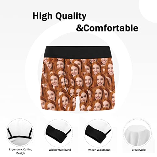 PUREFLY Custom Mens Underwear Boxer Briefs, Socks with Faces on Them Custom Funny Gifts for Boyfriend or Husband(M) - Thumbnail 3
