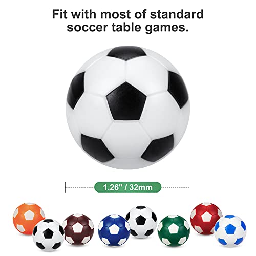 BEBUPO Tischfußball Kickerbälle 8 Stück,Tischfussball bälle Ersatzbälle 32mm Mini Tischkicker bälle Fußballspiel für Erwachsene und Kinder