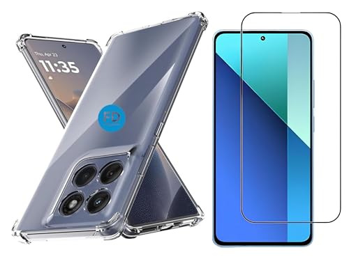 Kit Capinha Capa para Motorola Edge 60 Fusion Anti-Impacto Premium Transparente + Película de Cerâmica 9D – FD Acessórios.