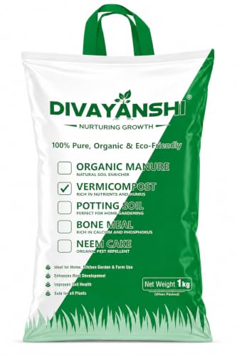 Image of Divayanshi Organic Vermicompost for Plants & Gardening | Natural Soil Conditioner for Home Garden, Pots & Terrace Plants-1kg