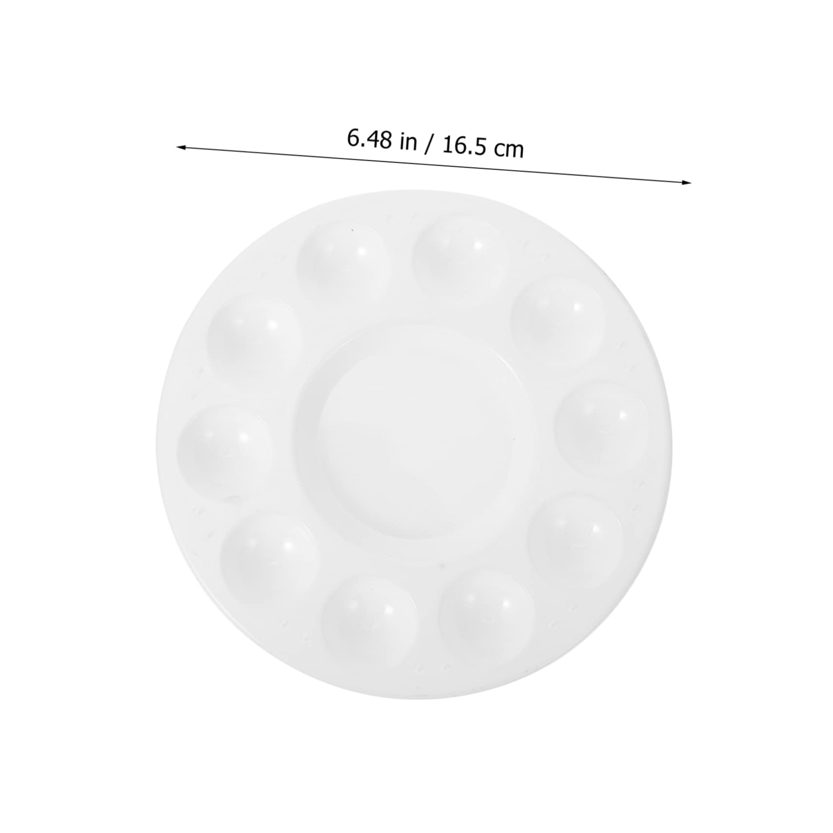 BEBEMOKO 10pcs Paint Palette Tray Non-penetrating Plastic Painting Pallet for Boys and Girls Adults