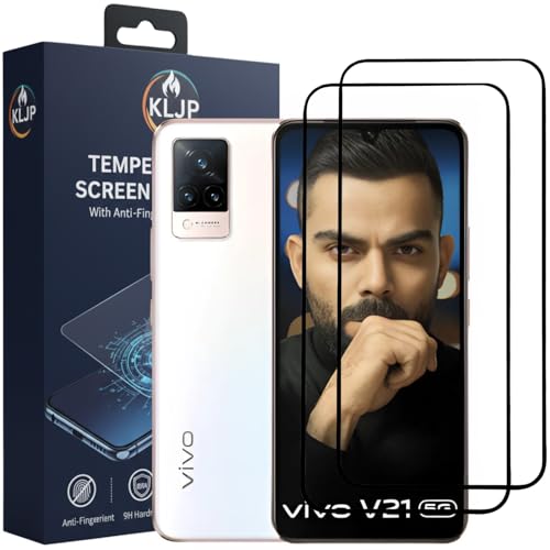 Image of Military-Grade Gorilla Tempered Glass For Vivo V20 / Vivo V21 With Installation Kit | Edge to Edge Coverage | Black (Pack Of 2)