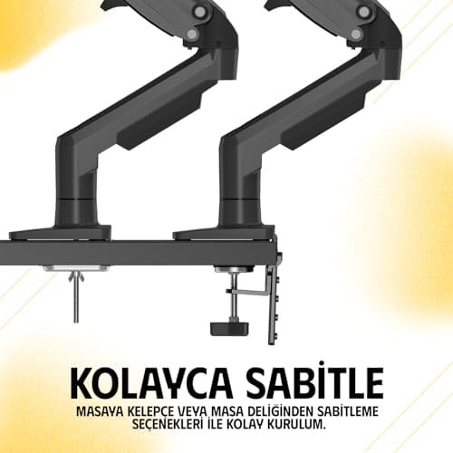 North Bayou NB F80 17-32inch Amortisörlü 2-9 kg Monitör Standı Dark Gray 2026 Versiyon - Görsel 6