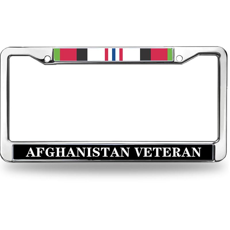 US Army Vet License Plate Frame for Car Lovers Afghanistan Veteran Anti-Theft License Plate Frame US Army Veteran License Plate Frame Spiritual Gift for Veteran, MY020meiguo335