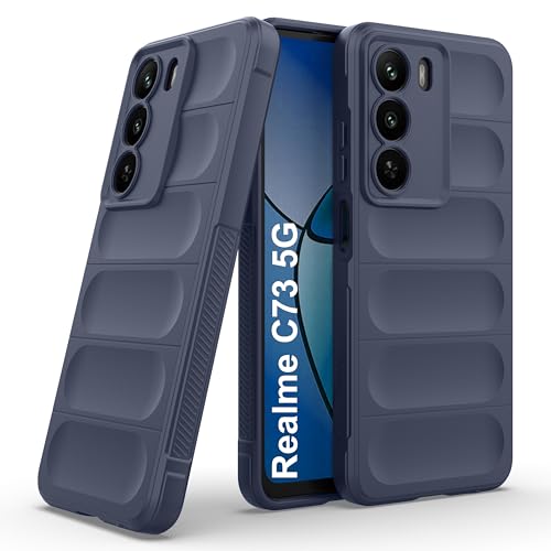 Image of amazon basics Back Case Cover for Realme C73 5G | Compatible for Realme C73 5G Back Cover | Liquid Silicon Magic Case with Camera Protection | Sapphire