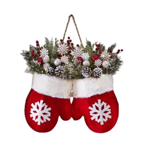 Corona de Navidad para Puerta Artificial Duradera que no Pierde Hojas en Exterior 2