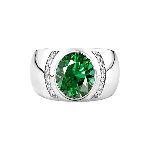 Bague homme émeraude verte en argent idéale pour un style élégant au quotidien