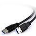 Produktbild CSL - 3,0m Meter USB 3.0 Super Speed Anschlusskabel - Stecker A zu Stecker A - bis zu 5 Gbit s - Kabel schwarz