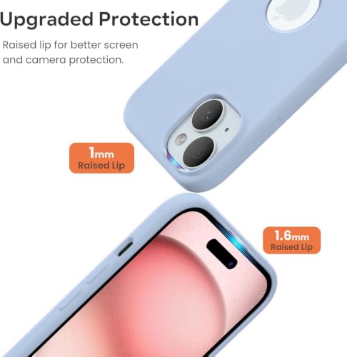 Image of VONZEE Liquid Silicone Cover Compatible with iPhone 14 Plus Case (6.7 inch) 3 Layer Microfiber Lining Covers Phone Cases Full Body Protective Wireless Charging Shockproof Back Cover (Sierra)