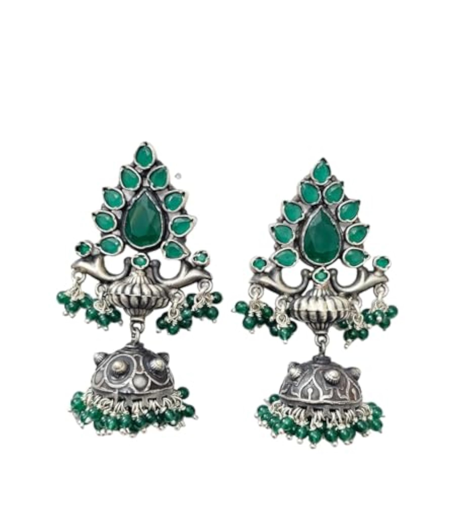 Women's 925 Pure Oxidised High Finish Earrings with Certificate