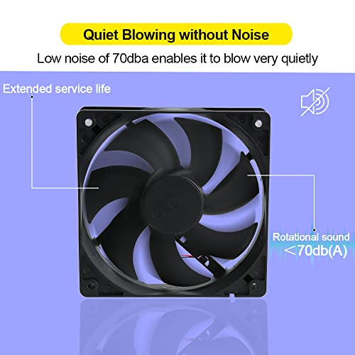 Saim 12V 2 Pin Sleeve Bearing Cooling Fan For Computer Case 12Cm X 12Cm X 2.5Cm #TOP1