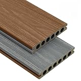 Generisch WPC Terrassendielen mit Zubehör Braun und Grau 10 m² 4 m,Heimwerkerbedarf,Baumaterialien,Fußböden & Teppichböden,206.48KG,3070470