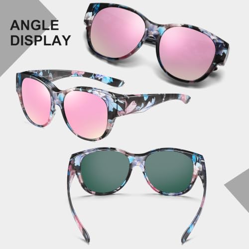 Image of HAOLOTA Fit Over Glasses Sunglasses for Women Polarized