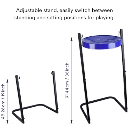Tambour en acier avec support pliable instrument musique percussion - 5