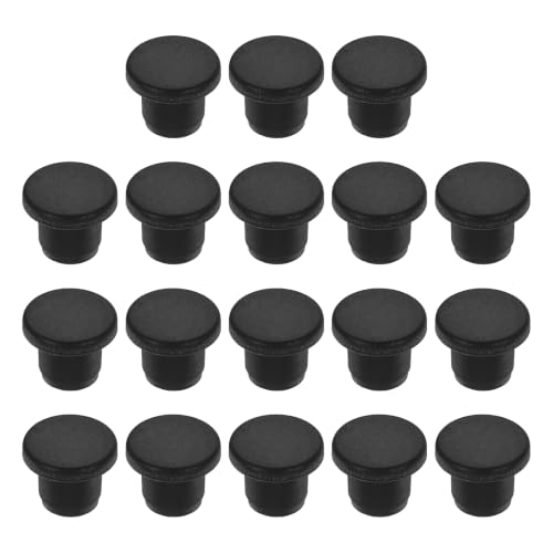 Image of MECCANIXITY 18pcs T-Shaped Silicone Plugs 8.3mm 5 /16 Inch Dia, Black | Snap in Plug Hole Seal Cover Round Rubber Stopper for 8-8.3mm Holes Kitchen Rubber Bulkheads Waterproof Sealing
