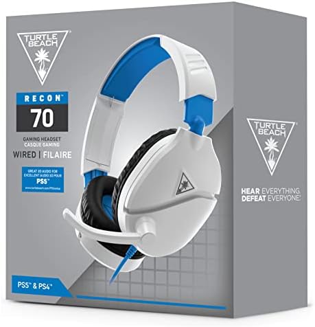 Turtle Beach Recon 70P White Gaming Headset for PS5, PS4, Xbox Series X|S | One, Nintendo Switch & PC