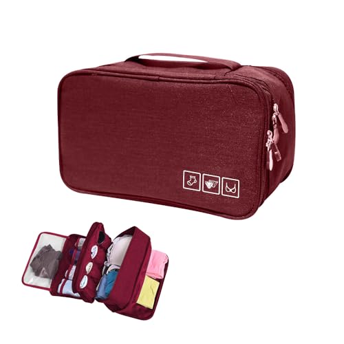 Organizador de Ropa Interior de Viaje, Bolsa Impermeable para Sujetador de Ropa Interior, Bolso del Organizador de la Ropa del Viaje, Ropa Interior, Bragas, Calcetines, Pañuelos...