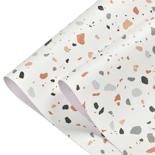 Papier peint auto-adhésif terrazzo pour masquer les défauts des meubles