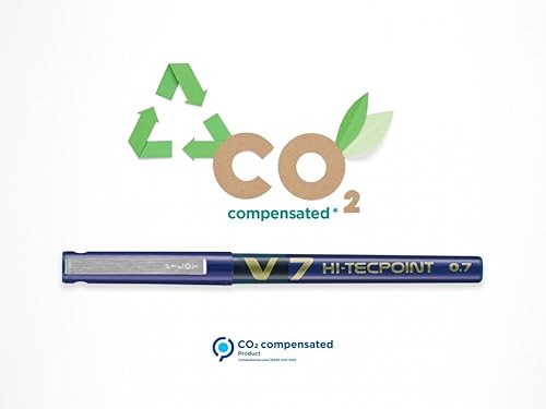 Miniatura 8 de Pilot V7 Hi-Tecpoint - Bolígrafo de punta redonda (3 unidades), tinta líquida, punta mediana de 0.028 in, color negro