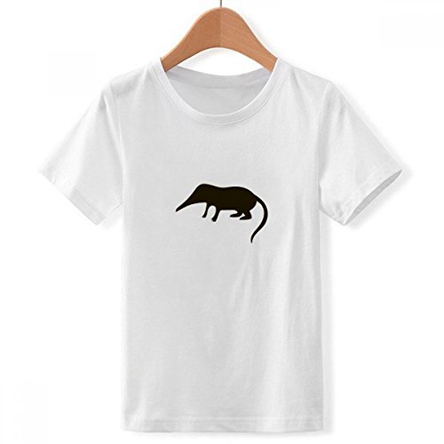 T-shirt blanc col rond Musaraigne Noir pour garçon taille M