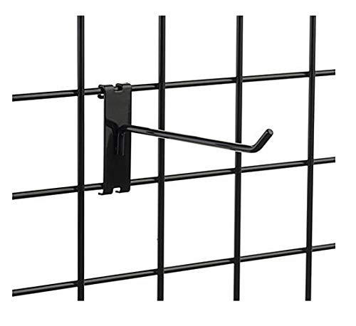 Nahanco Gwh6B 6" Black Gridwall Peg Hooks (Pack Of 12) #TOP1
