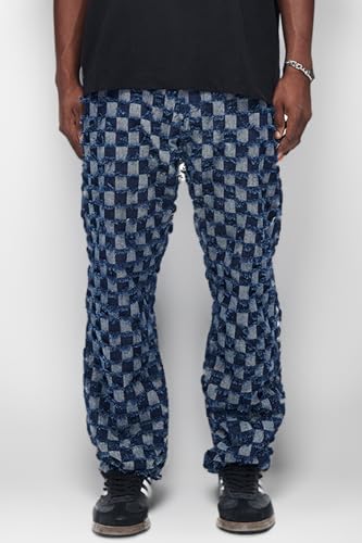 Mens Stacked Jeans Designer Denim Pants for Men Hip Hop Streetwear2