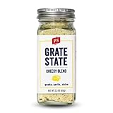 PS Seasoning Grate State - All-Purpose Cheese Seasoning Blend for Appetizers, Pasta, Popcorn, Nachos, Garlic Bread - Cheesy Flavor Topping with Gouda, Garlic, & Chives