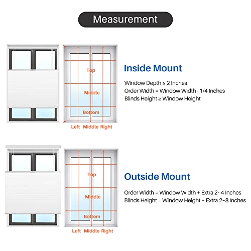 Hiifroy Cordless Cellular Shades, Light Filtering Cellular Blinds, Top-Down Honeycomb Pull Down Blinds For Windows, Home Kitchen Bedroom Office, Easy To Install, Light Camel, Customize Size #TOP5