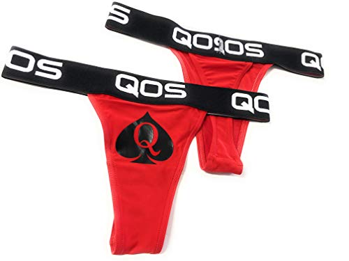 Alternative Intentions Queen of Spades QOS Sexy Ladies Sports Brazilian Thong (Hotwife Red, Small)
