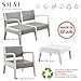Shaf Miami - Conjunto muebles jardín/terraza, color piedra