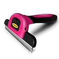 Deshedding Tool & Pet Grooming Brush for Small, Medium & Large Dogs, Cats & Horses, With Short to Long Hair. Dramatically Reduces Shedding In Under 10 Minutes